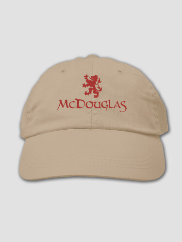 Scottish Lion Khaki Embroidered Hat