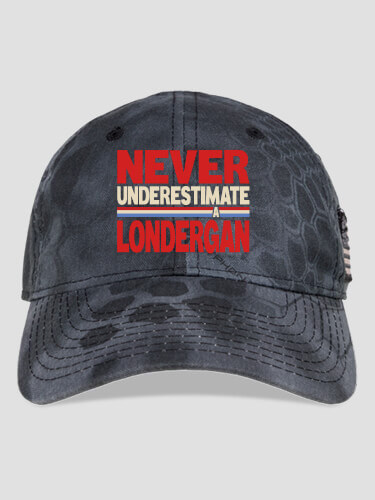 Never Underestimate Kryptek Typhon Camo Embroidered Kryptek Tactical Camo Hat