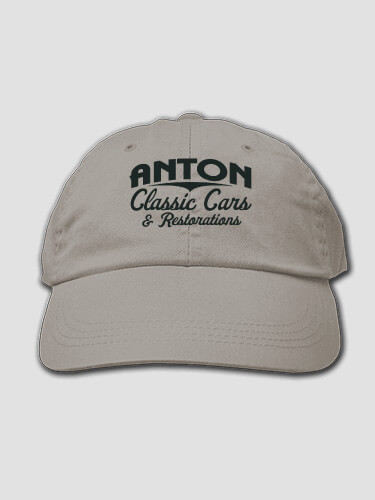 Classic Cars II Light Grey Embroidered Hat