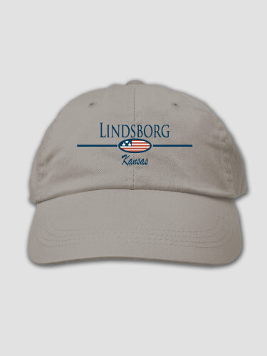 Hometown Flag Light Grey Embroidered Hat