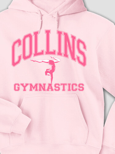 Gymnastics Light Pink Adult Hooded Sweatshirt