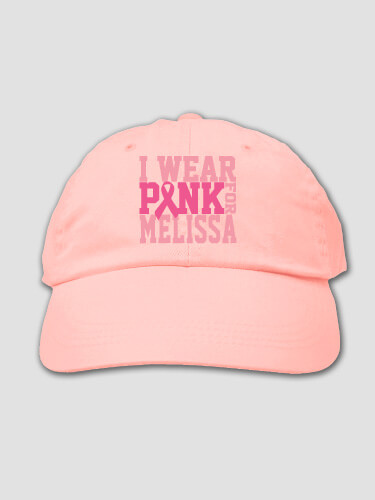 I Wear Pink Light Pink Embroidered Hat