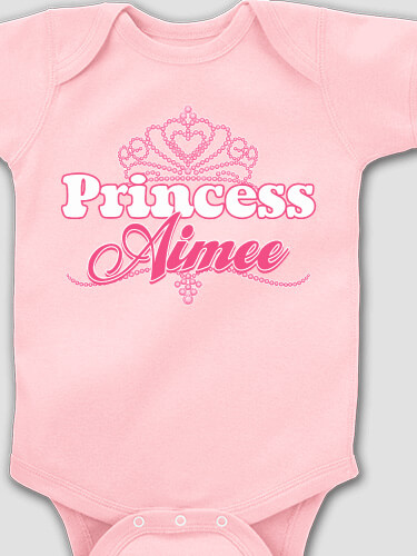 Princess Light Pink Baby Bodysuit