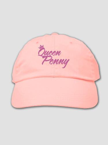 Queen Light Pink Embroidered Hat