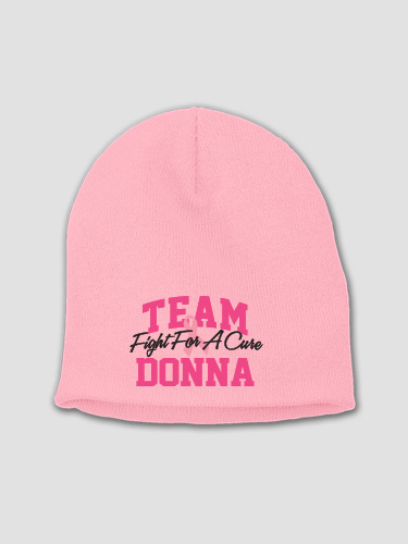 Team Pink Light Pink Embroidered Beanie