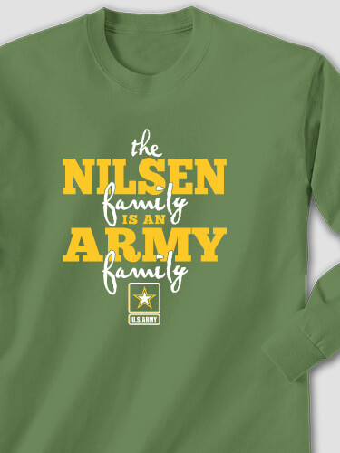 Army Family Military Green Adult Long Sleeve