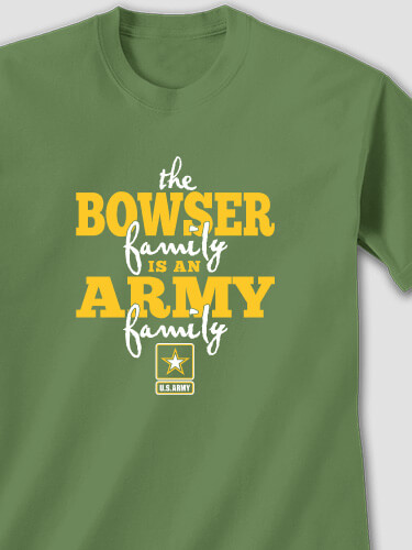 Army Family Military Green Adult T-Shirt