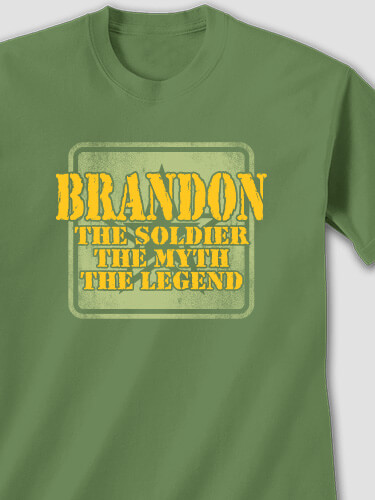 Army Myth Legend Military Green Adult T-Shirt