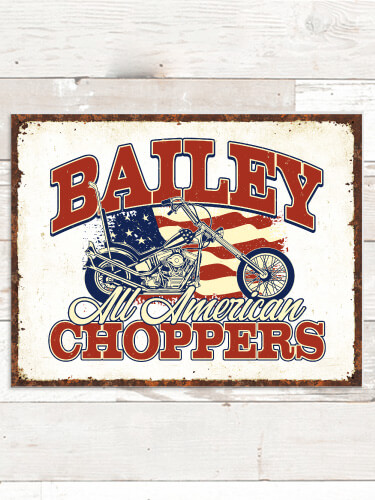 All American Choppers NA Tin Sign 16 x 12.5