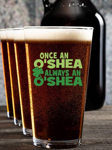 Always Irish NA 1 Color Printed Growler 4 Color Pint Glass Gift Set