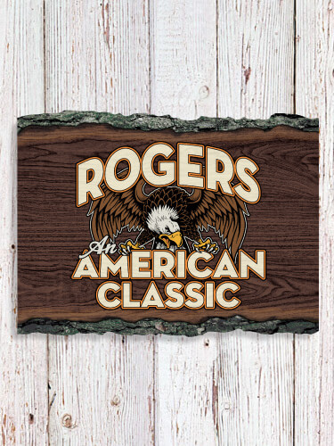 American Classic NA Faux Sliced Log Plaque