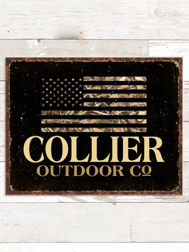 American Outdoor Company NA Tin Sign 16 x 12.5