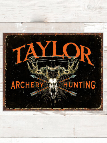 Archery Hunting NA Tin Sign 16 x 12.5