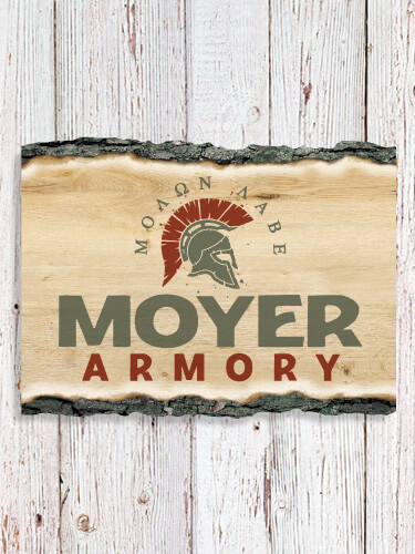 Armory NA Faux Sliced Log Plaque