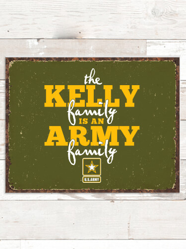 Army Family NA Tin Sign 16 x 12.5