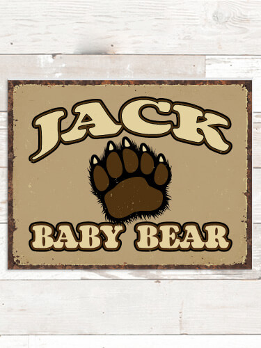 Baby Bear NA Tin Sign 16 x 12.5