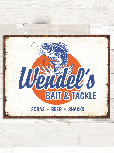 Bait and Tackle NA Tin Sign 16 x 12.5