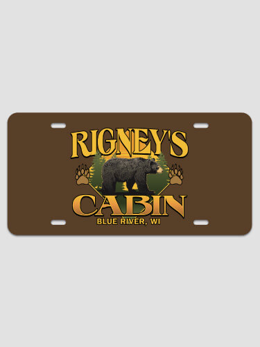 Bear Cabin NA License Plate