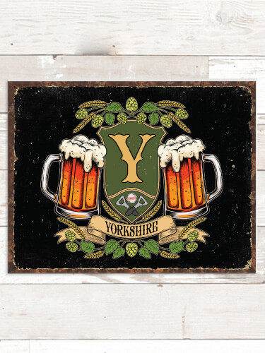 Beer Coat Of Arms NA Tin Sign 16 x 12.5