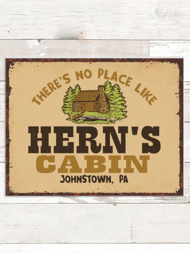 Cabin NA Tin Sign 16 x 12.5