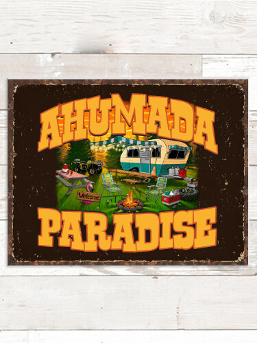 Camper's Paradise NA Tin Sign 16 x 12.5