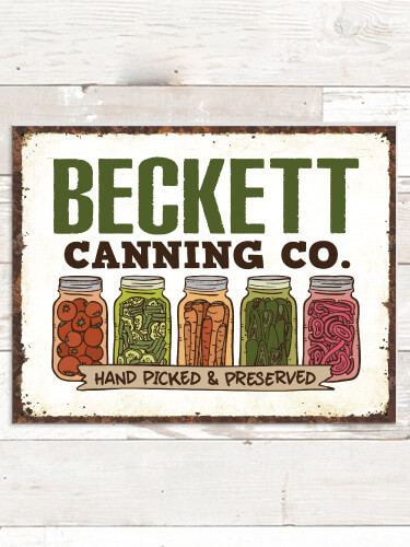 Canning Company NA Tin Sign 16 x 12.5