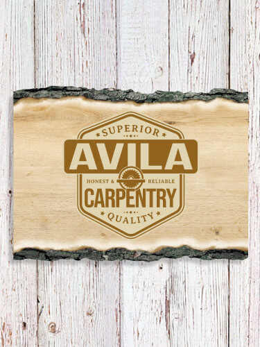 Carpentry NA Faux Sliced Log Plaque