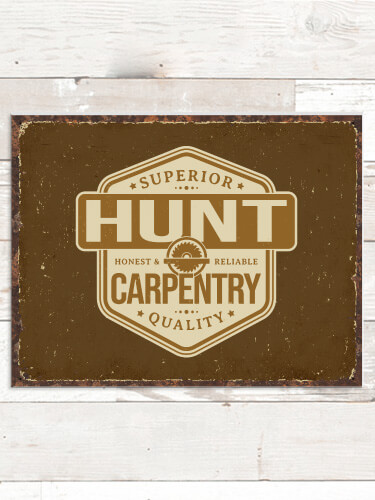 Carpentry NA Tin Sign 16 x 12.5