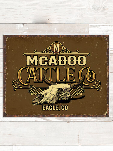 Cattle Company NA Tin Sign 16 x 12.5