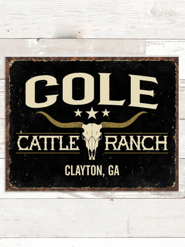Cattle Ranch NA Tin Sign 16 x 12.5