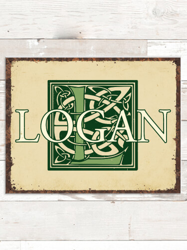 Celtic Monogram NA Tin Sign 16 x 12.5