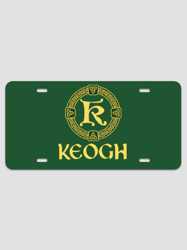 Celtic Wreath Monogram NA License Plate