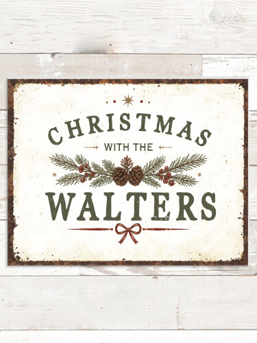 Christmas With NA Tin Sign 16 x 12.5