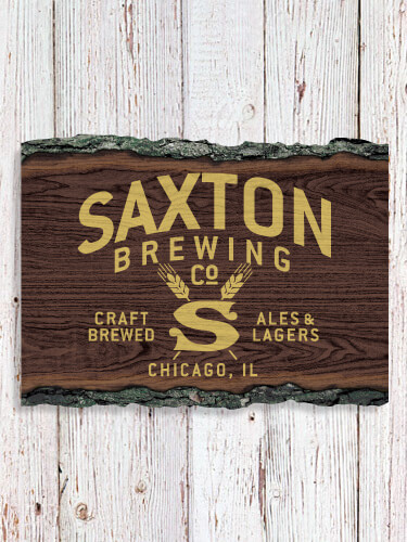 Classic Brewing Company NA Faux Sliced Log Plaque