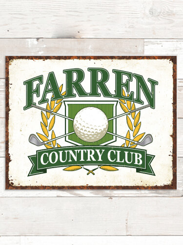 Classic Country Club NA Tin Sign 16 x 12.5