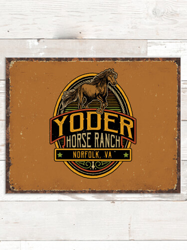 Classic Horse Ranch NA Tin Sign 16 x 12.5