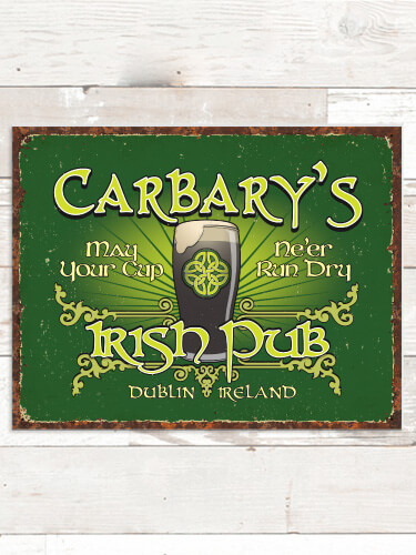 Classic Irish Pub NA Tin Sign 16 x 12.5