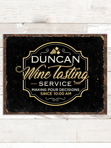 Classic Wine Tasting Services NA Tin Sign 16 x 12.5