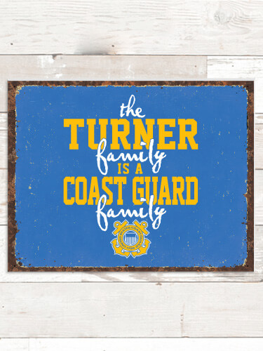 Coast Guard Family NA Tin Sign 16 x 12.5