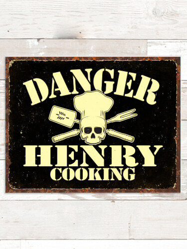 Cooking Danger NA Tin Sign 16 x 12.5