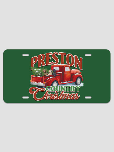 Country Christmas NA License Plate