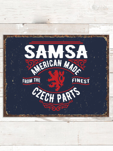 Czech Parts NA Tin Sign 16 x 12.5