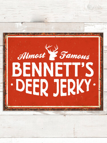 Deer Jerky NA Tin Sign 16 x 12.5