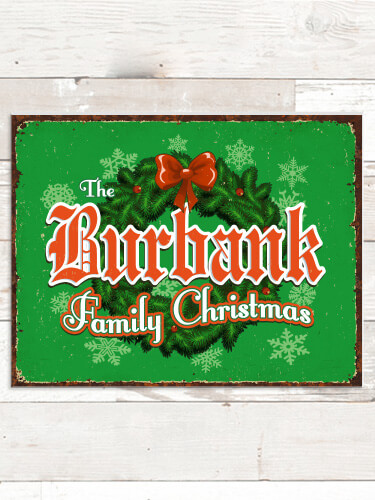 Family Christmas NA Tin Sign 16 x 12.5