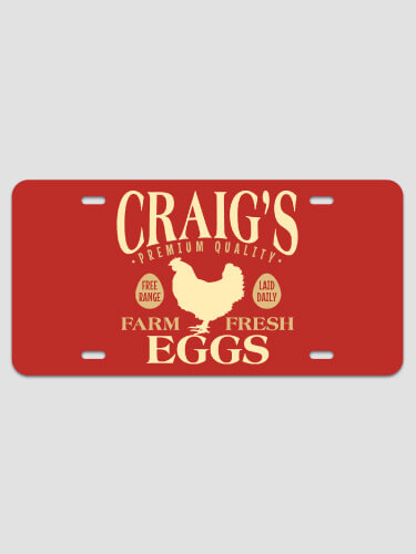 Farm Fresh Eggs NA License Plate