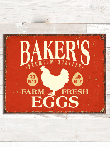 Farm Fresh Eggs NA Tin Sign 16 x 12.5