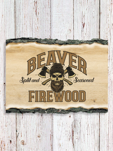 Firewood NA Faux Sliced Log Plaque