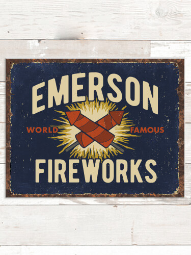 Fireworks NA Tin Sign 16 x 12.5