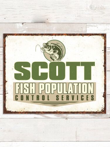 Fish Services NA Tin Sign 16 x 12.5