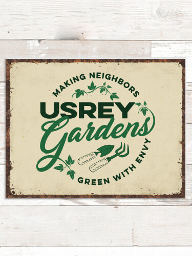 Gardens NA Tin Sign 16 x 12.5